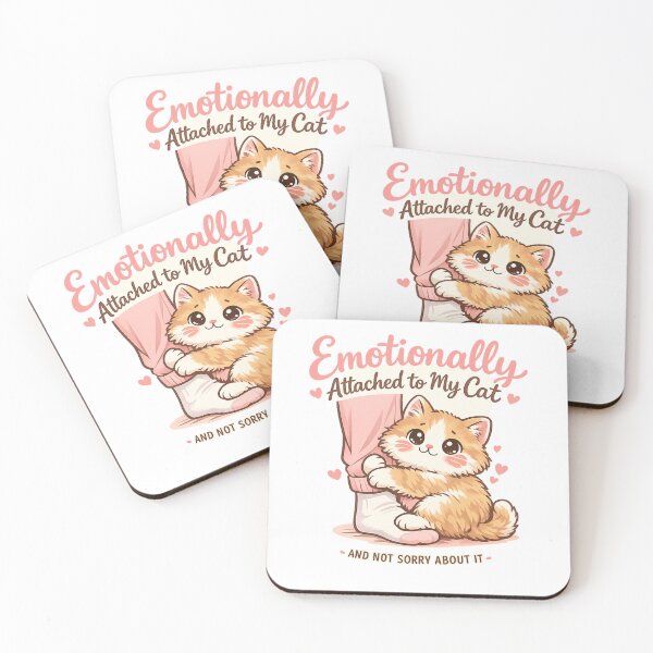 Item preview, Emotionally Attached To My Cat Cute Funny Cat Lover Design designed and sold by BShop20 – Cute Funny Tees & Gifts.