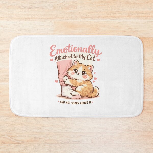 Item preview, Emotionally Attached To My Cat Cute Funny Cat Lover Design designed and sold by BShop20 – Cute Funny Tees & Gifts.