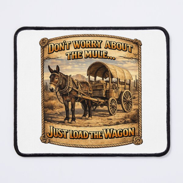 Item preview, Don’t Worry About the Mule Just Load the Wagon – Funny Western Quote designed and sold by Boot Culture.