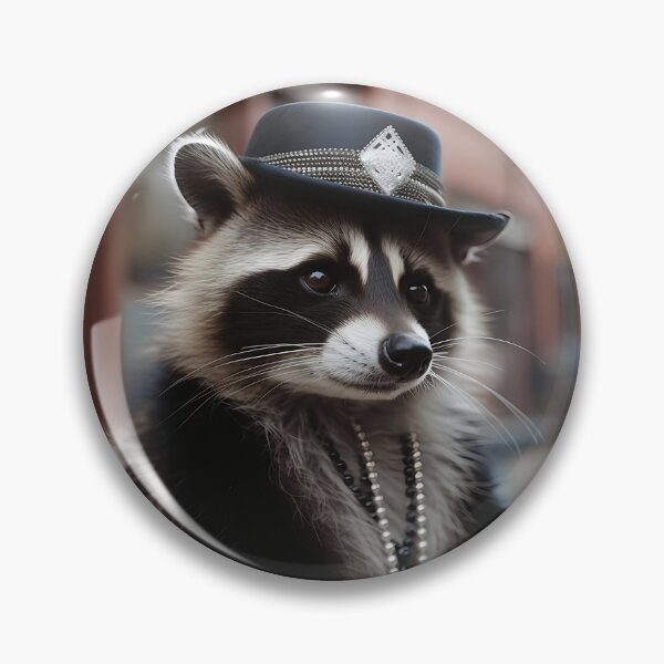 Item preview, Stylish Urban Flapper Raccoon - Jazz Age Diva Portrait designed and sold by naughty-raccoon.