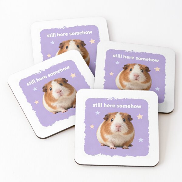 Item preview, Still Here Somehow - Existential Guinea Pig Meme designed and sold by PictorialWhimsy.