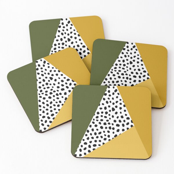 Item preview, Geometric with Spots, Green and Yellow  designed and sold by OneThreeSix.