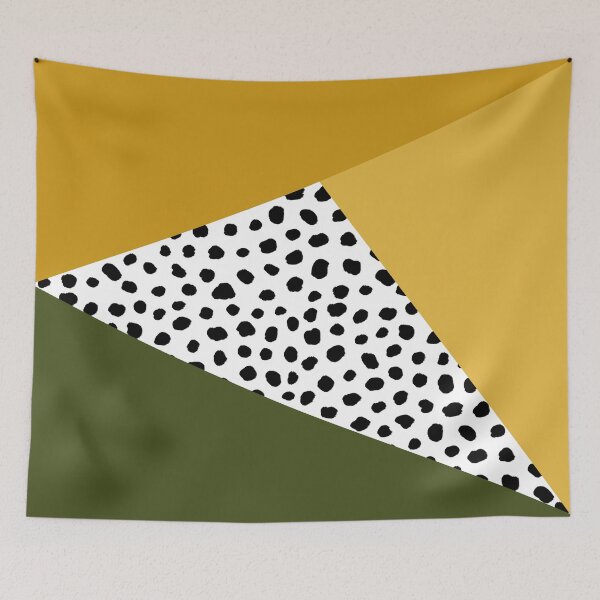 Item preview, Geometric with Spots, Green and Yellow  designed and sold by OneThreeSix.
