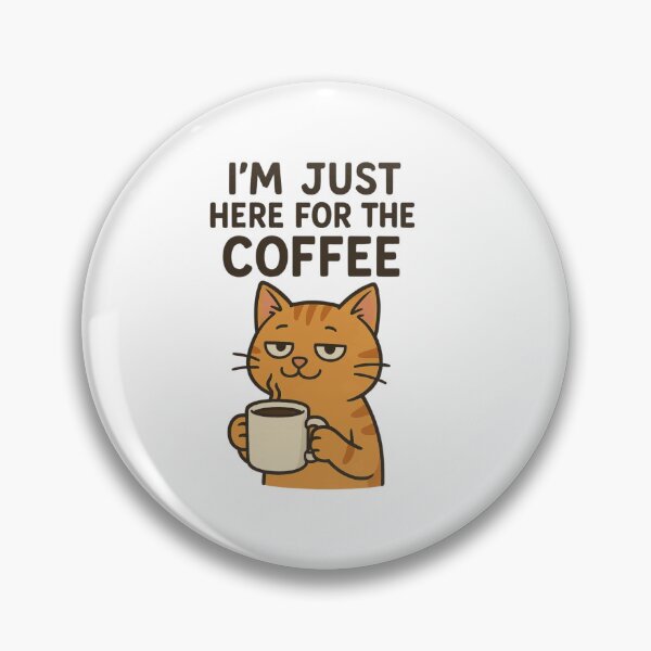 Item preview, I'm Just Here for Coffee | Funny Coffee Cat T-Shirt designed and sold by RALYSHOP.