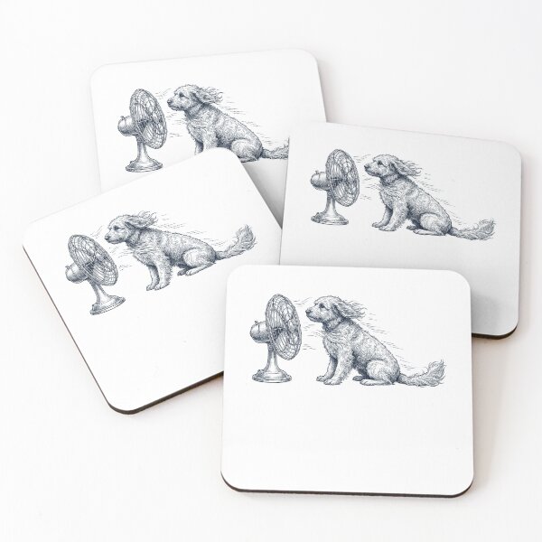 Item preview, Vintage Goldendoodle With Fan Dog Mom Dad designed and sold by DoodleTortle.