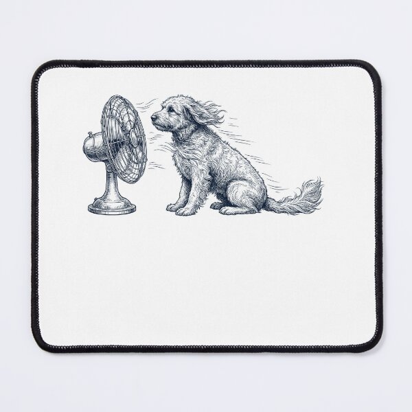Item preview, Vintage Goldendoodle With Fan Dog Mom Dad designed and sold by DoodleTortle.