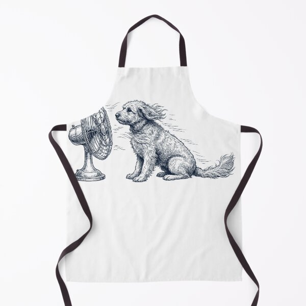 Item preview, Vintage Goldendoodle With Fan Dog Mom Dad designed and sold by DoodleTortle.