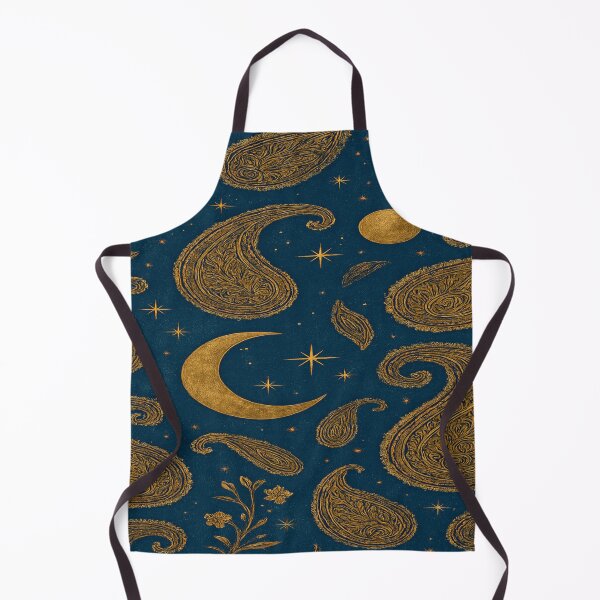Item preview, Golden Paisley Cosmos – Celestial Night Pattern designed and sold by nigejohn.