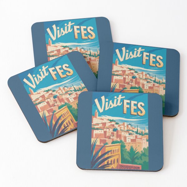 Item preview, Fes Morocco Africa Illustration Travel Art Vintage designed and sold by KrisSidDesigns.