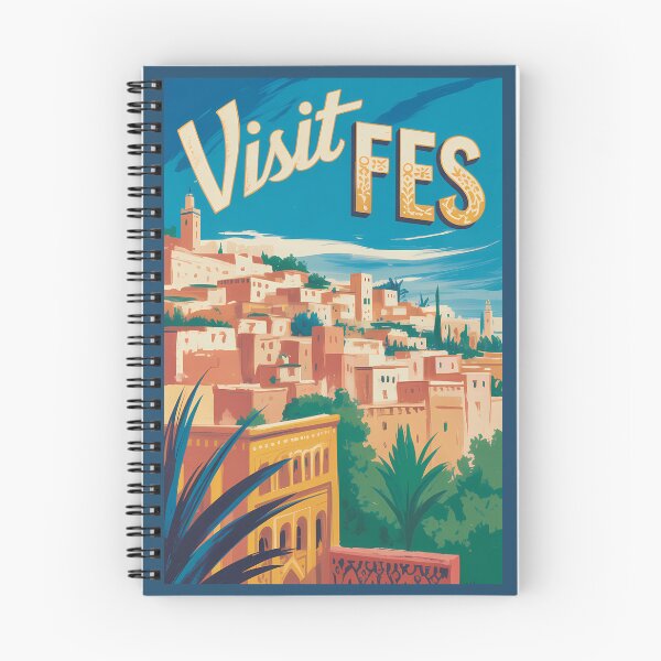 Artikelvorschau, Fes Marokko Afrika Illustration Reisekunst Vintage entworfen und verkauft von KrisSidDesigns.