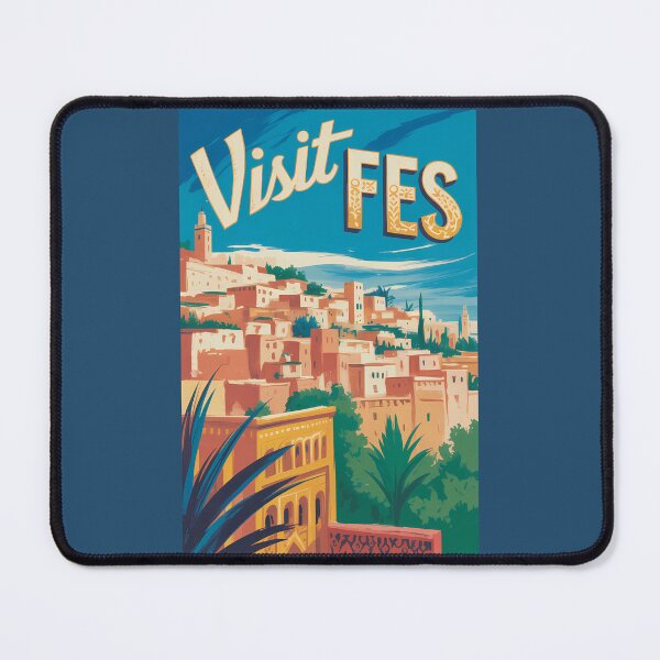 Item preview, Fes Morocco Africa Illustration Travel Art Vintage designed and sold by KrisSidDesigns.