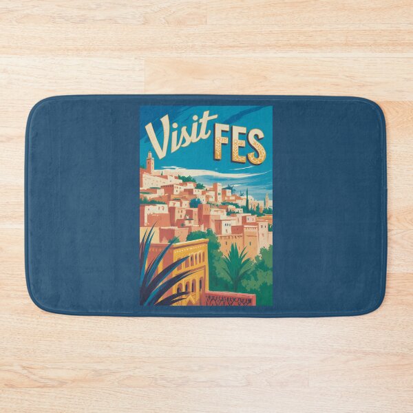 Item preview, Fes Morocco Africa Illustration Travel Art Vintage designed and sold by KrisSidDesigns.