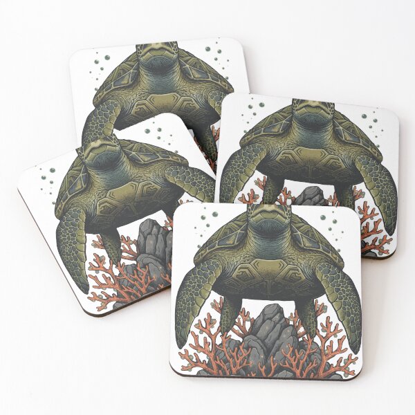 Item preview, Majestic Sea Turtle on Coral Reef designed and sold by PixelStudioBe.