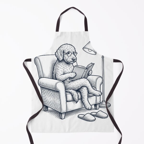 Item preview, Vintage Goldendoodle Read Book Dog Mom Dad designed and sold by DoodleTortle.