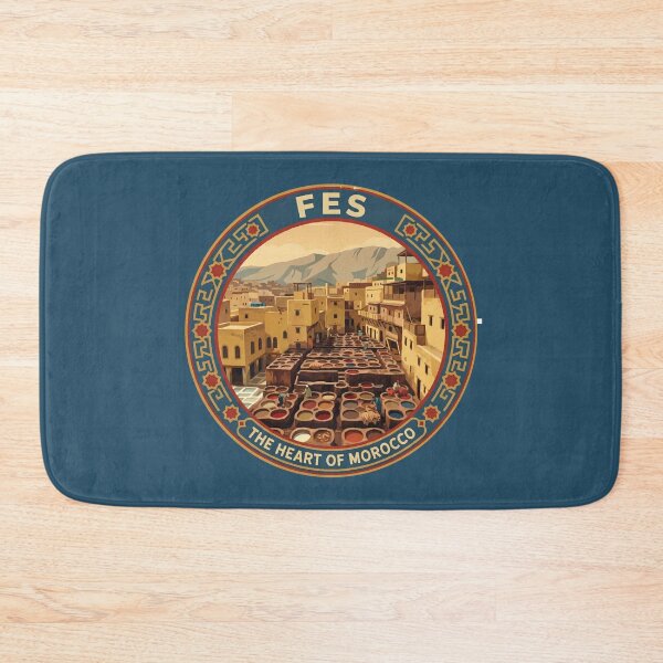 Item preview, Fes Morocco Illustration Travel Art Badge designed and sold by KrisSidDesigns.