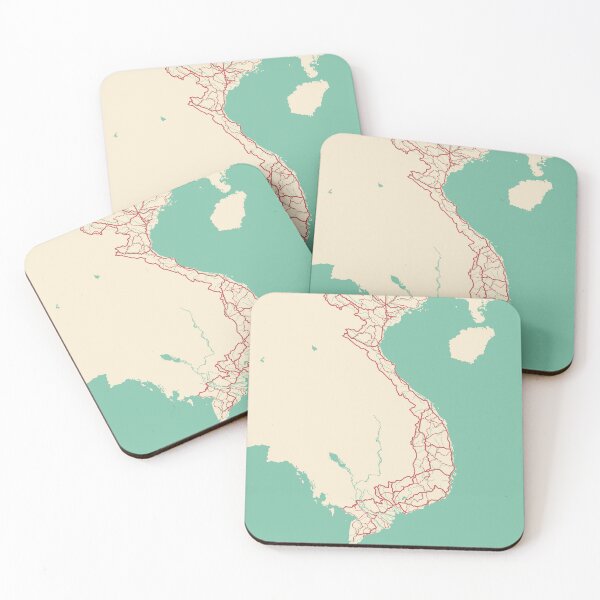 Item preview, Vietnam Map Illustration Travel Gift designed and sold by MapsByLeo.