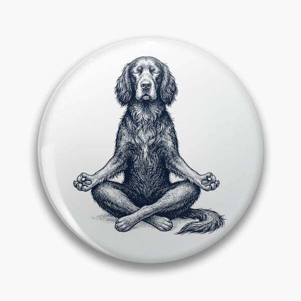 Item preview, Vintage Gordon Setter Yoga Lotus Meditation Dog Lover designed and sold by DoodleTortle.