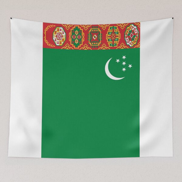 Item preview, Vertical Turkmenistan Flag Design designed and sold by NTGUILTY.