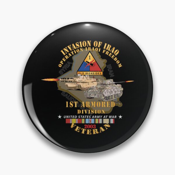 Item preview, Army - 1st Armored Division - OIF - Invasion - 2003 w IRAQ SVC X 300 designed and sold by Military Insignia Products.