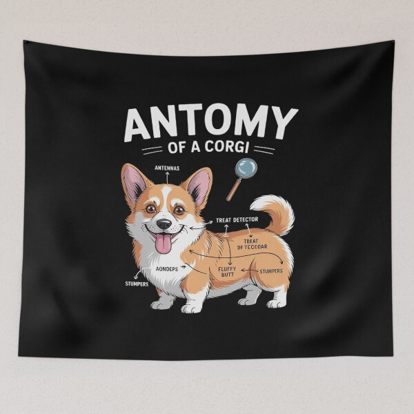 Item preview, Anatomy Of A Corgi Dog Lovers Men Women Boys Girls designed and sold by MarkLeedsArt.