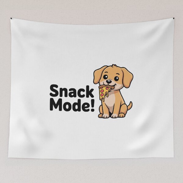 Item preview, Snack Mode! Cute Pizza Dog Pun designed and sold by PMCreative.