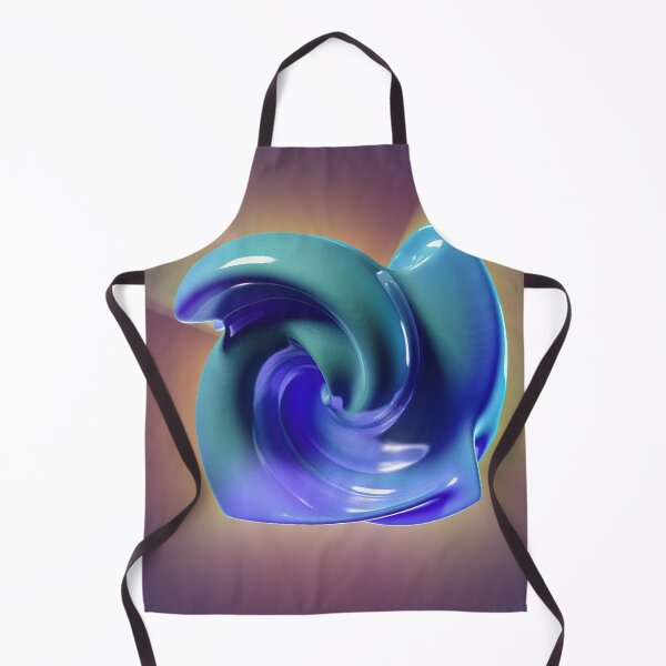 Item preview, Abstract Fluid Metallic Shape Blue and Emerald designed and sold by Keltoi-art.