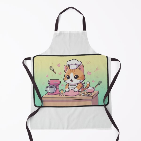 Item preview, Cute Kawaii Pastry Chef Cat Baking Sticker designed and sold by NoheParra.