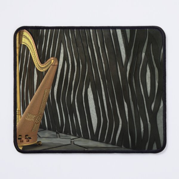 Item preview, Golden Celtic Harp 3D Design Mystical Musical Art designed and sold by Keltoi-art.
