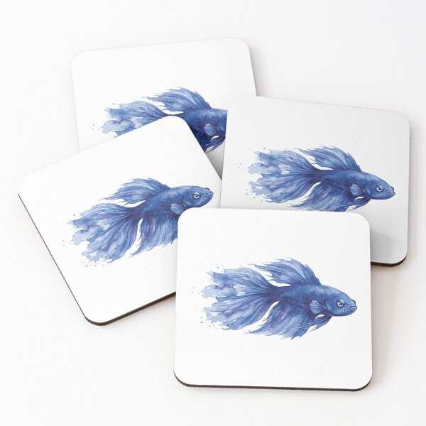 Item preview, Beautiful But Deadly Blue Betta Fish Art designed and sold by Petzzz.