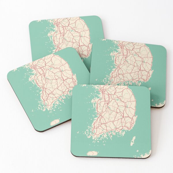 Item preview, South Korea Map Illustration Travel Gift designed and sold by MapsByLeo.