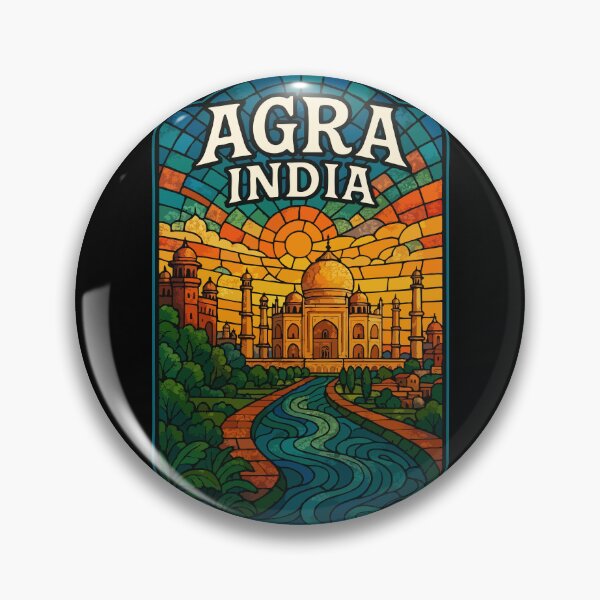 Item preview, Agra Taj Mahal India Stained Glass Art Travel designed and sold by TomFrontierArt.