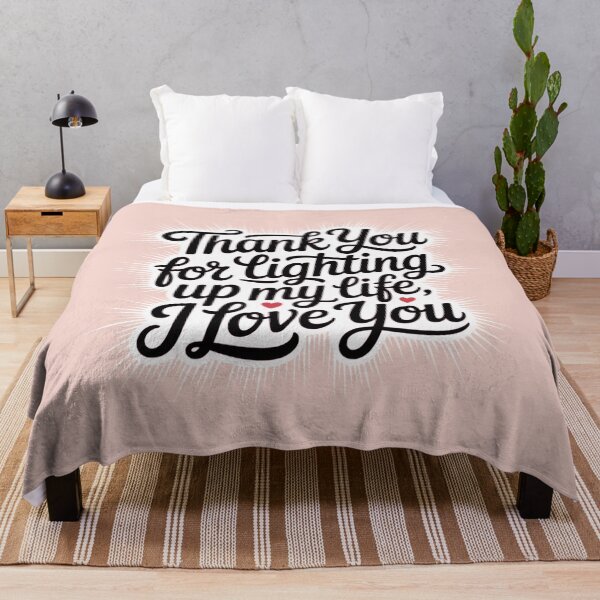 Item preview, Thank You for Lighting Up My Life I Love You – Romantic Valentine Typography Design designed and sold by ABLAT_CREATIONS.