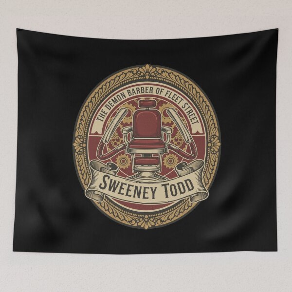 Item preview, Sweeney Todd The Demon Barber of Fleet Street Retro Vintage Logo Art designed and sold by TSE DESIGN.
