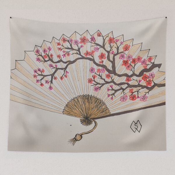 Item preview, Cherry Blossoms Fan designed and sold by Matt Starr Fine Art .