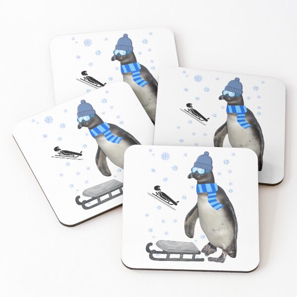 Item preview, Ready for the track – Luge Penguin designed and sold by Katja LebenFreude.