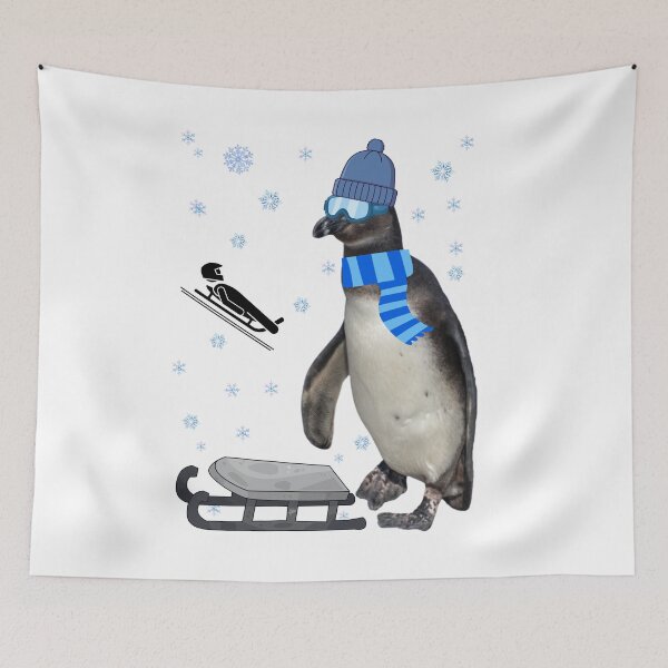 Item preview, Ready for the track – Luge Penguin designed and sold by Katja LebenFreude.