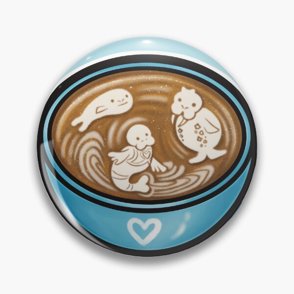 Item preview, cute pinniped latte designed and sold by petselkie.