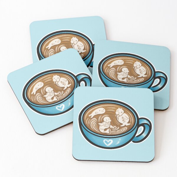 Item preview, cute pinniped latte designed and sold by petselkie.