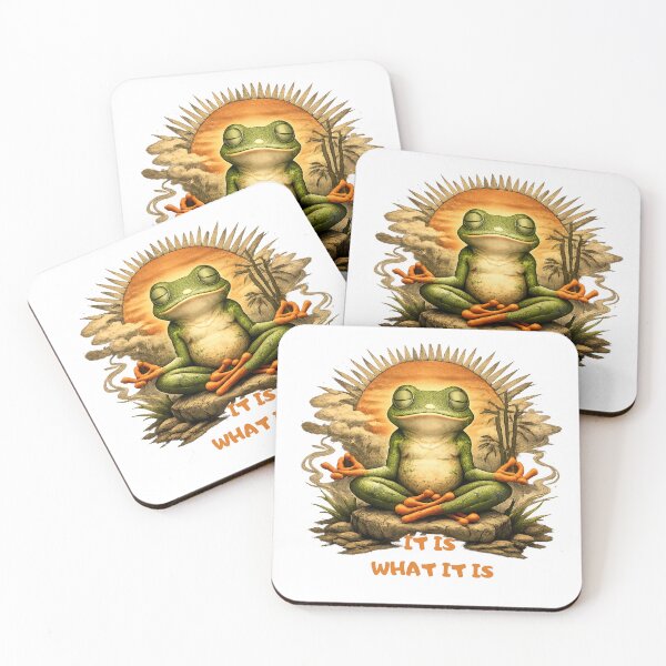 Item preview, It Is What It Is | Zen Frog Yoga T-Shirt designed and sold by RALYSHOP.