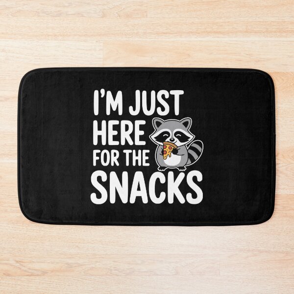 Item preview, I'm Just Here For The Snacks! Cute Raccoon Puns designed and sold by PMCreative.