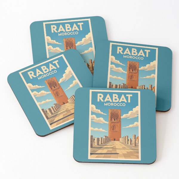 Artikelvorschau, Rabat, Marokko – Illustration, Reisekunst, Vintage entworfen und verkauft von KrisSidDesigns.