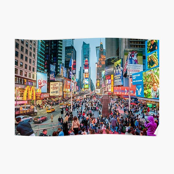 Times Square Tourists Poster