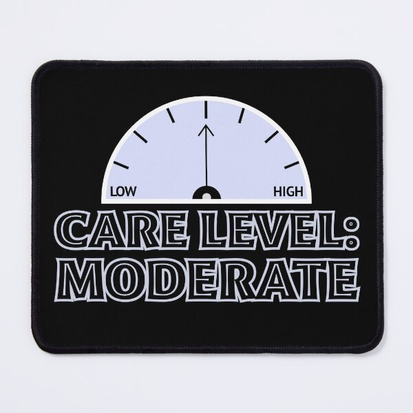 Item preview, Care Level Moderate Funny Office Shirt – Minimal Sarcastic designed and sold by ECinkdesigns.