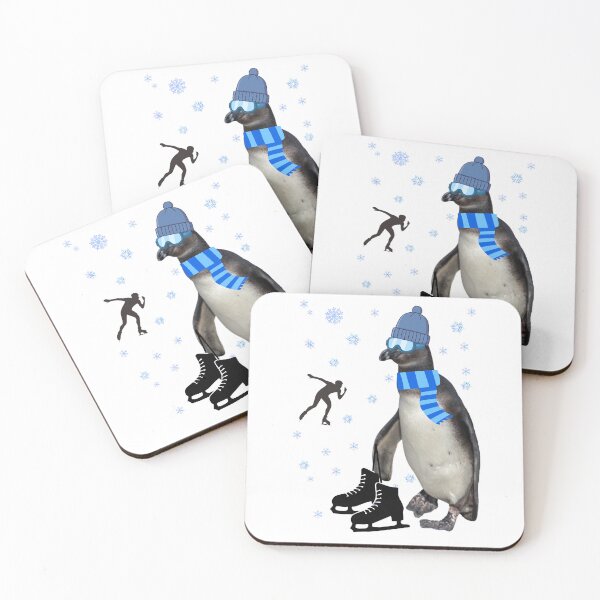 Item preview, Speed skater penguin designed and sold by Katja LebenFreude.