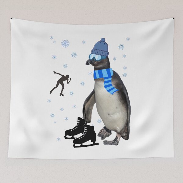 Item preview, Speed skater penguin designed and sold by Katja LebenFreude.