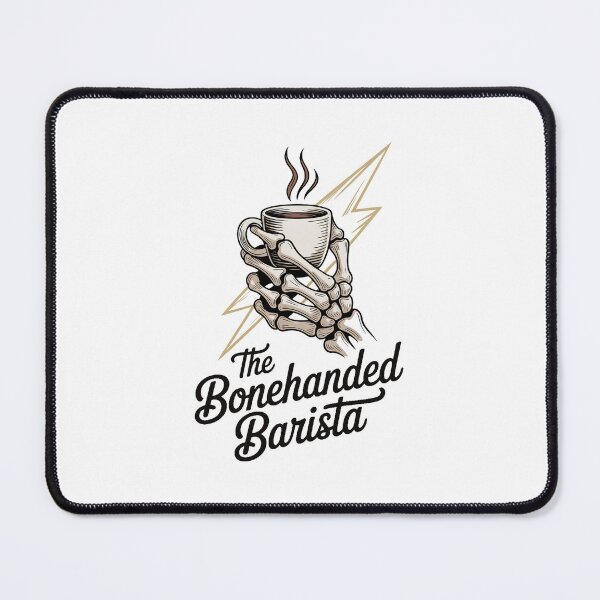 Item preview, Bonehanded Barista Skeleton and Cup Logo - Black designed and sold by Bonehanded.