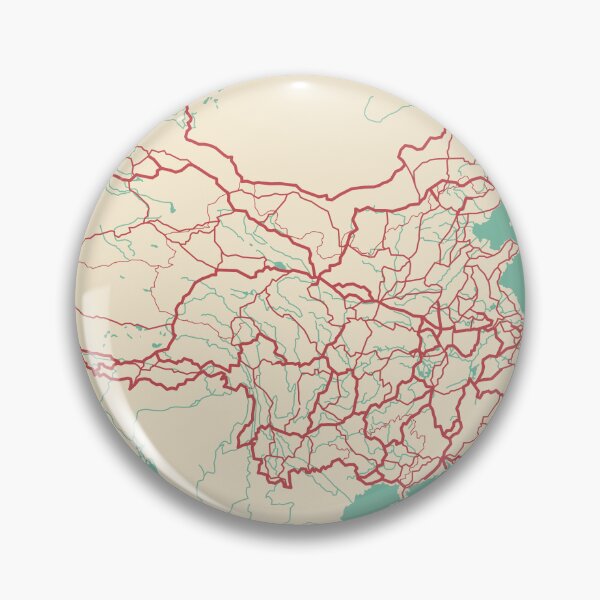 Item preview, China Map Illustration Travel Gift designed and sold by MapsByLeo.