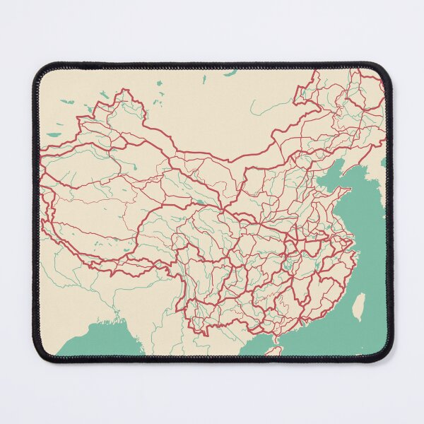 Item preview, China Map Illustration Travel Gift designed and sold by MapsByLeo.