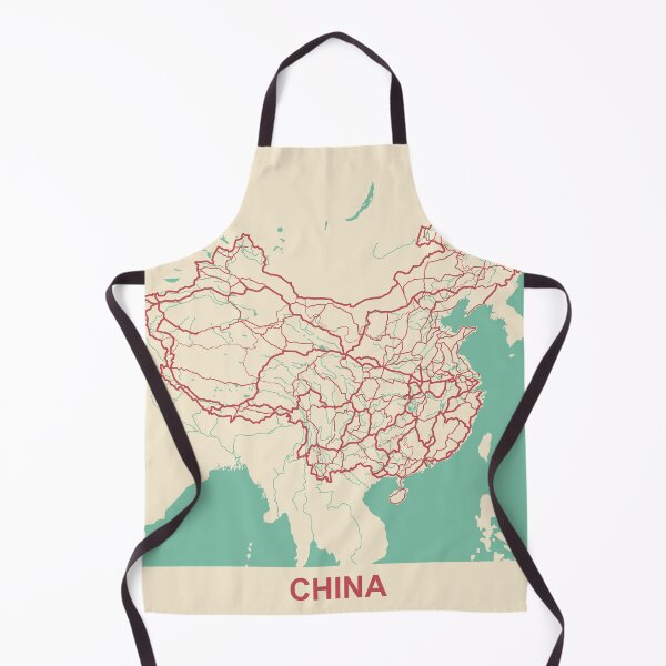 Item preview, China Map Illustration Travel Gift designed and sold by MapsByLeo.