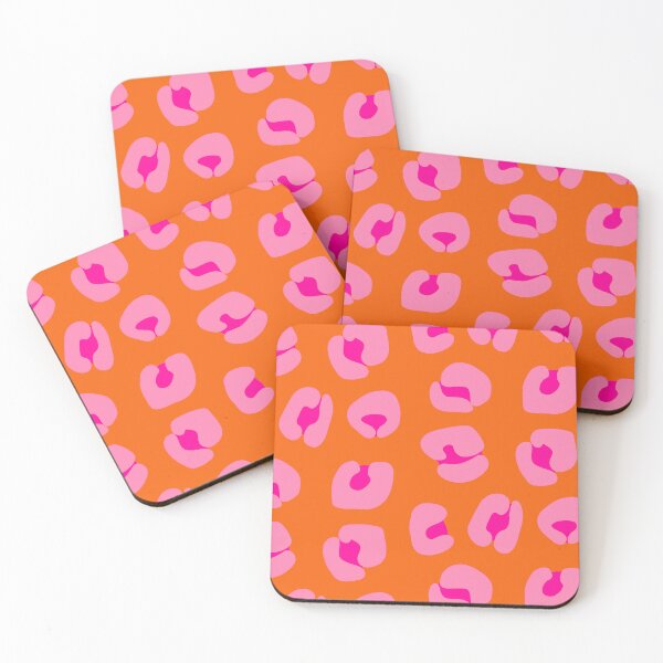 Item preview, Pink Leopard Spots Print on Orange  designed and sold by OneThreeSix.